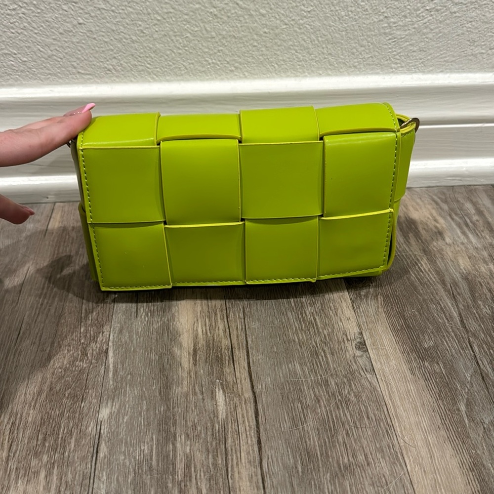 Neon green belt bag